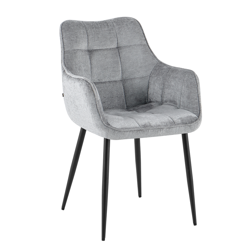 Eetkamerstoel Lucille met armleuning Perfect Harmony 82 Grijs