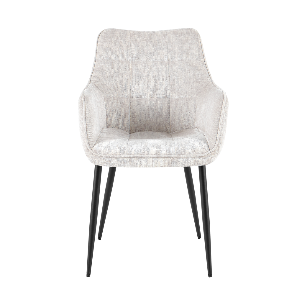 Eetkamerstoel Lucille met armleuning Perfect Harmony 02 Beige