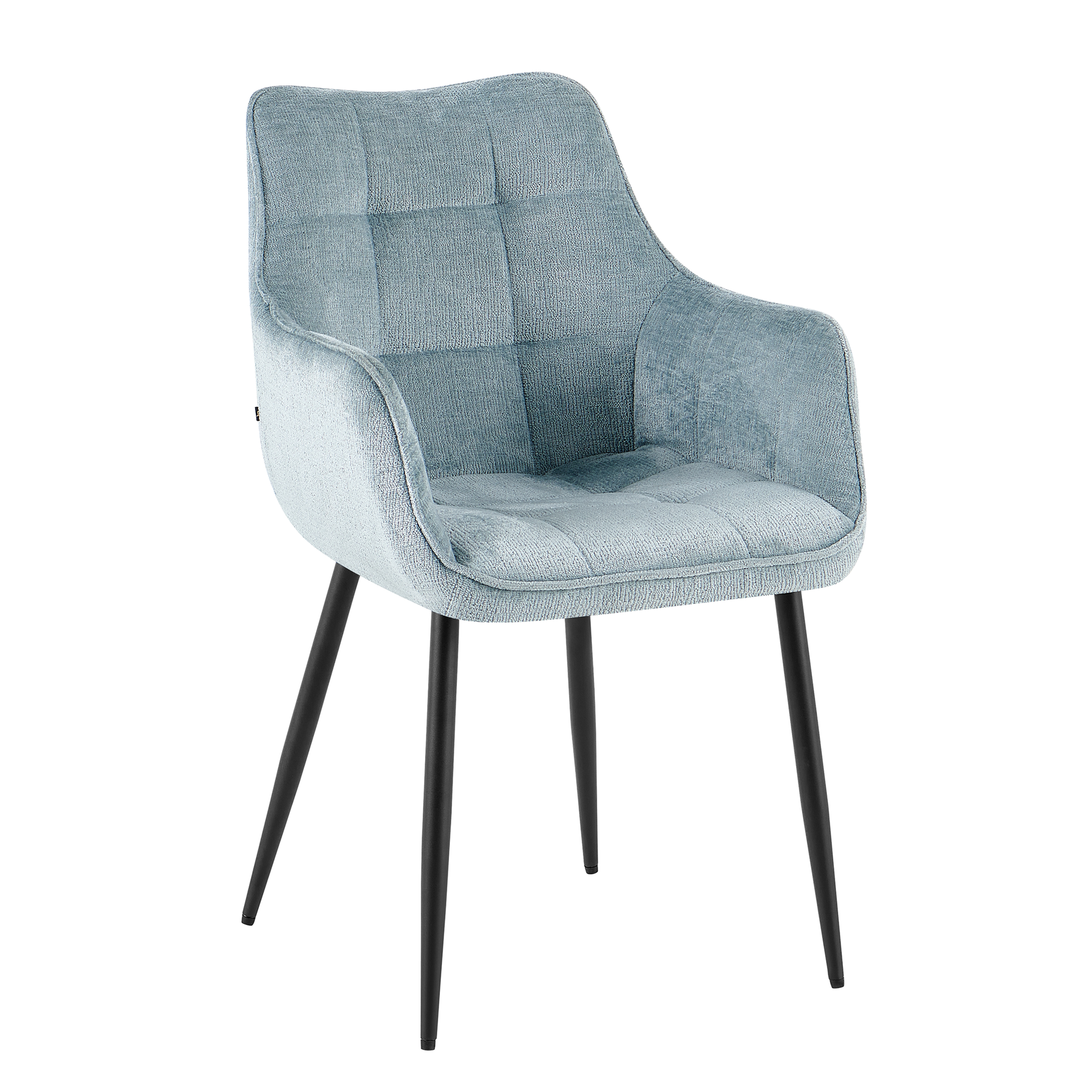 Eetkamerstoel Lucille met armleuningen Perfect Harmony 72 lichtblauw