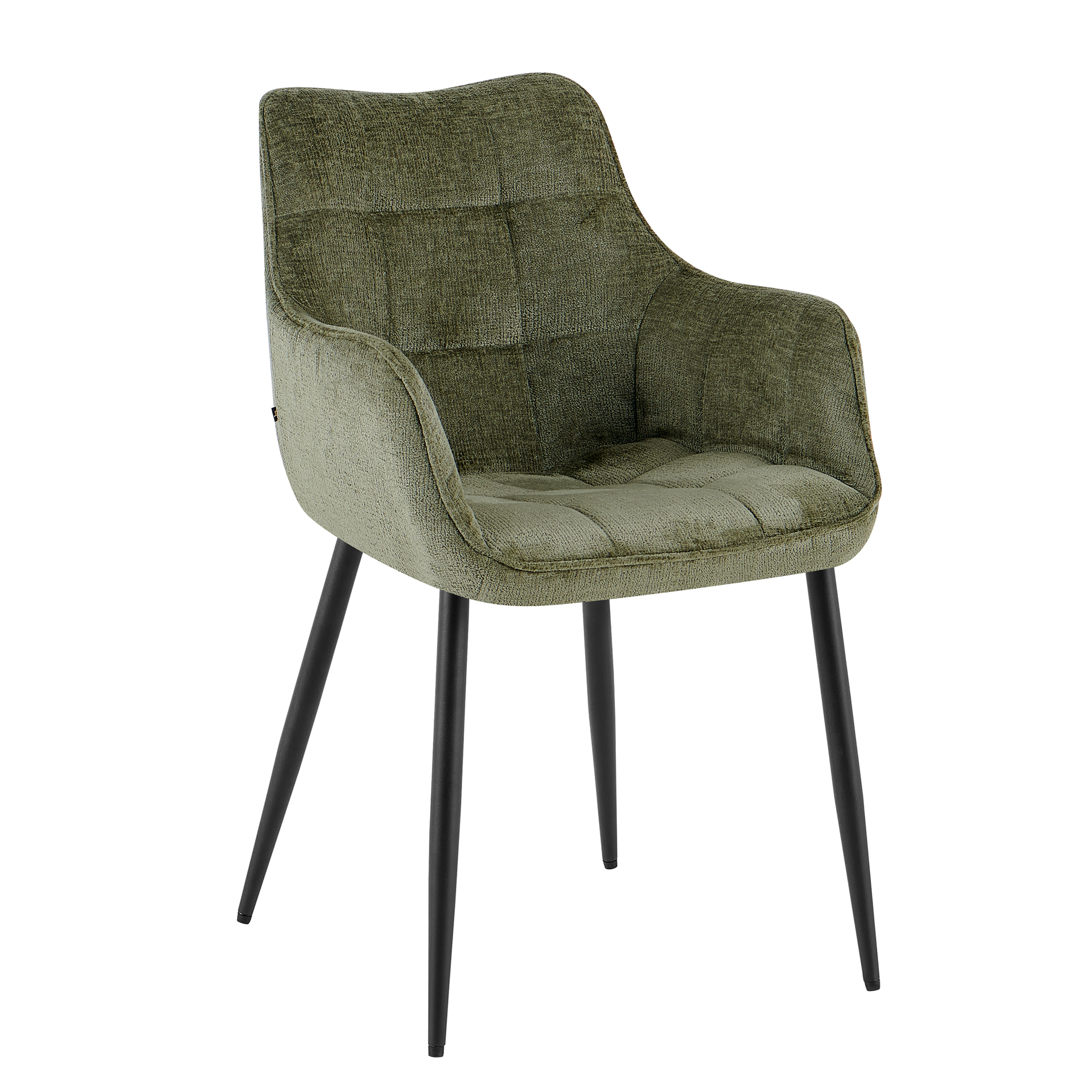 Eetkamerstoel Lucille met armleuningen Perfecte Harmonie 39 Groen