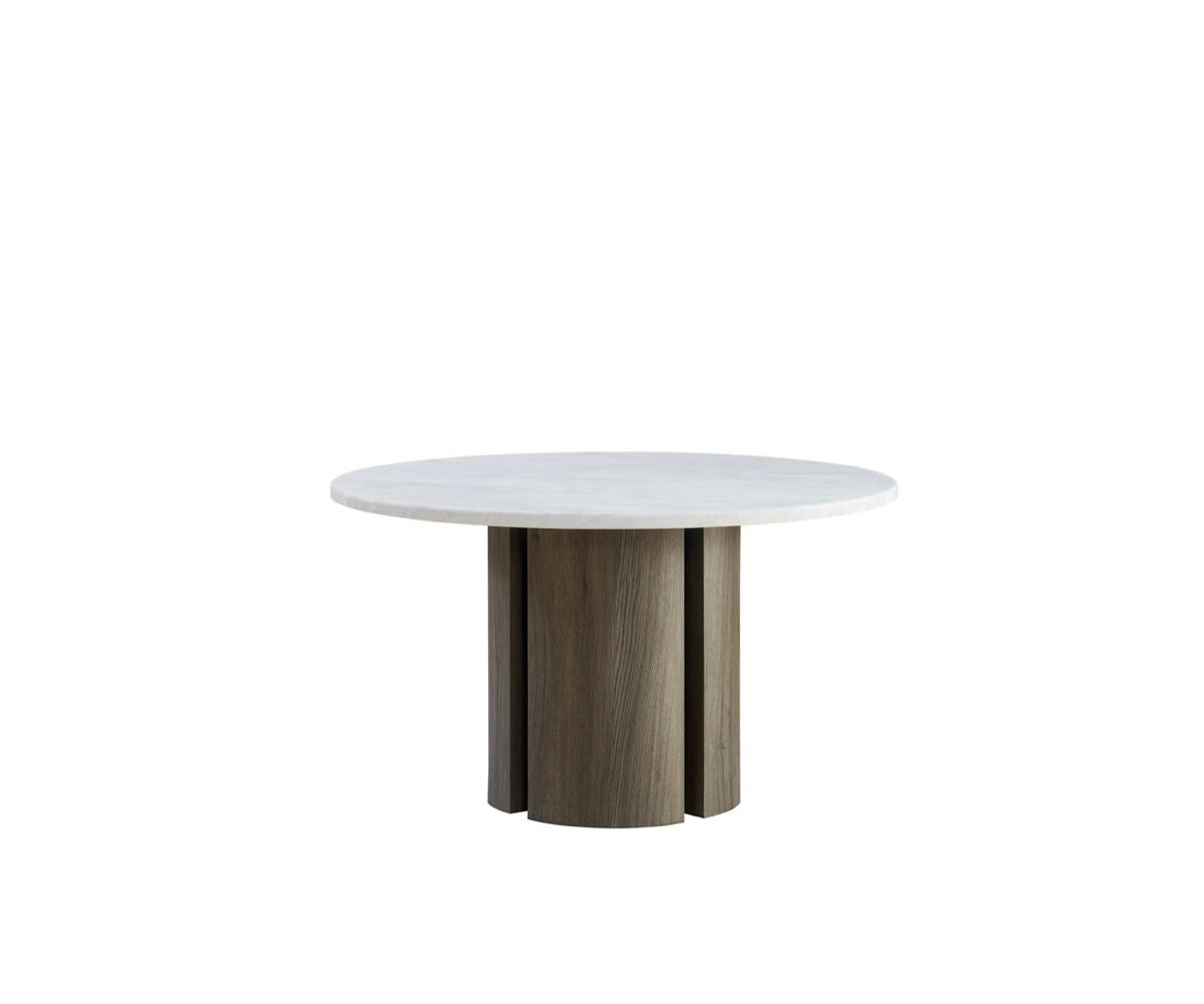 OLIVIA DT 130ØX75 SOFT WHITE MARBLE TOP