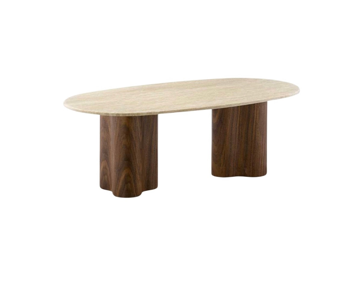 OSLO BROWN CT OVAL 130X70X45 FLINTSTONE FAUX MARBLE TOP