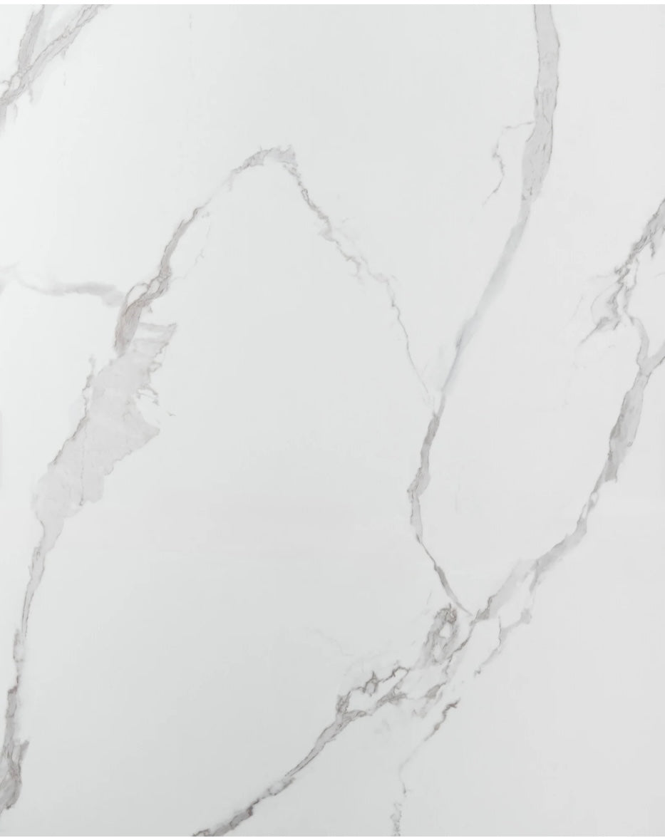 PVC Wandpaneel Calacatta – 120x280 cm – Prachtige Wit/Grijs Hoogglans Marmerlook