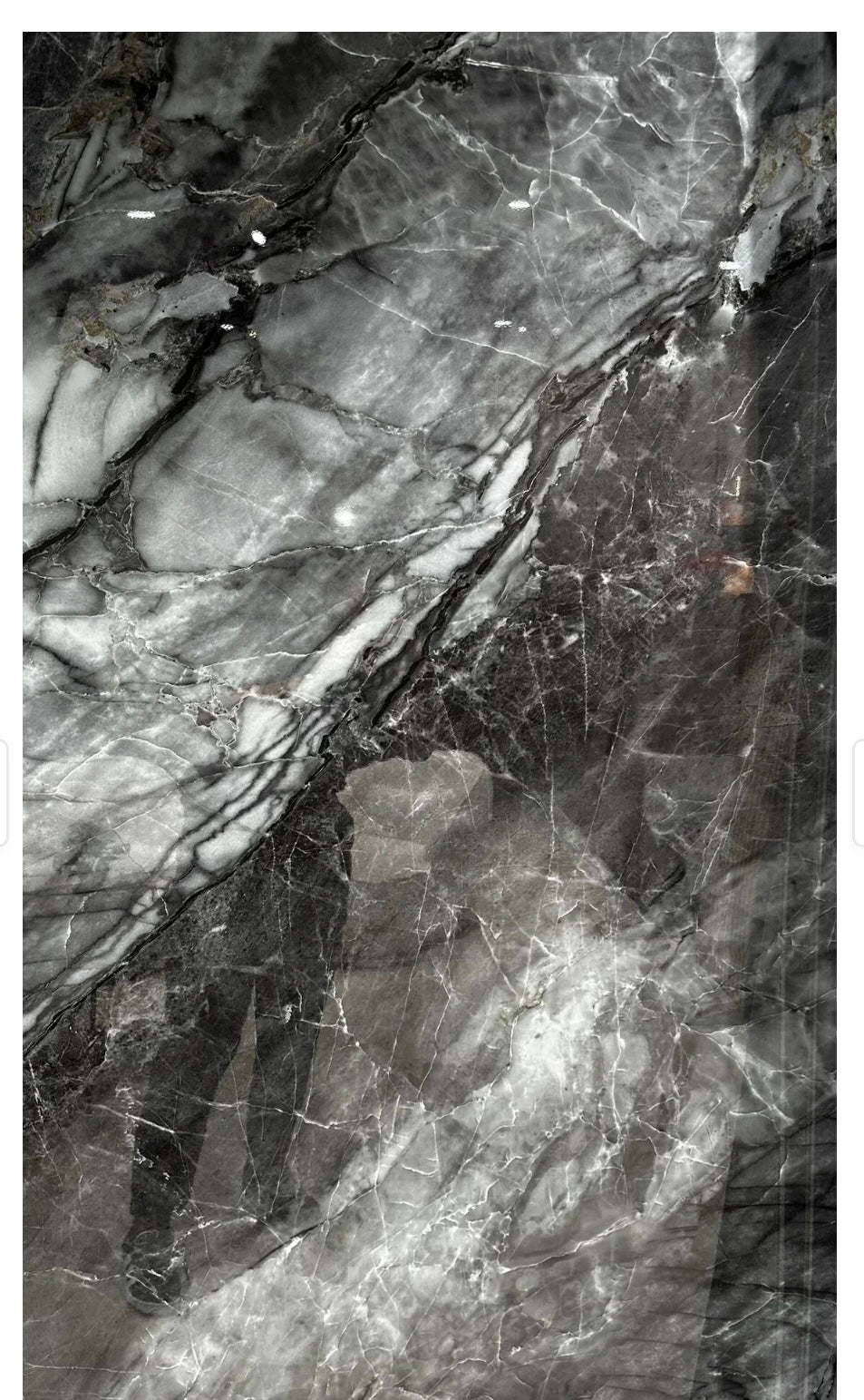 €55 PVC Wandpaneel Grijs Steen Marmerlook – 120x280 cm – Robuuste Hoogglans Luxe