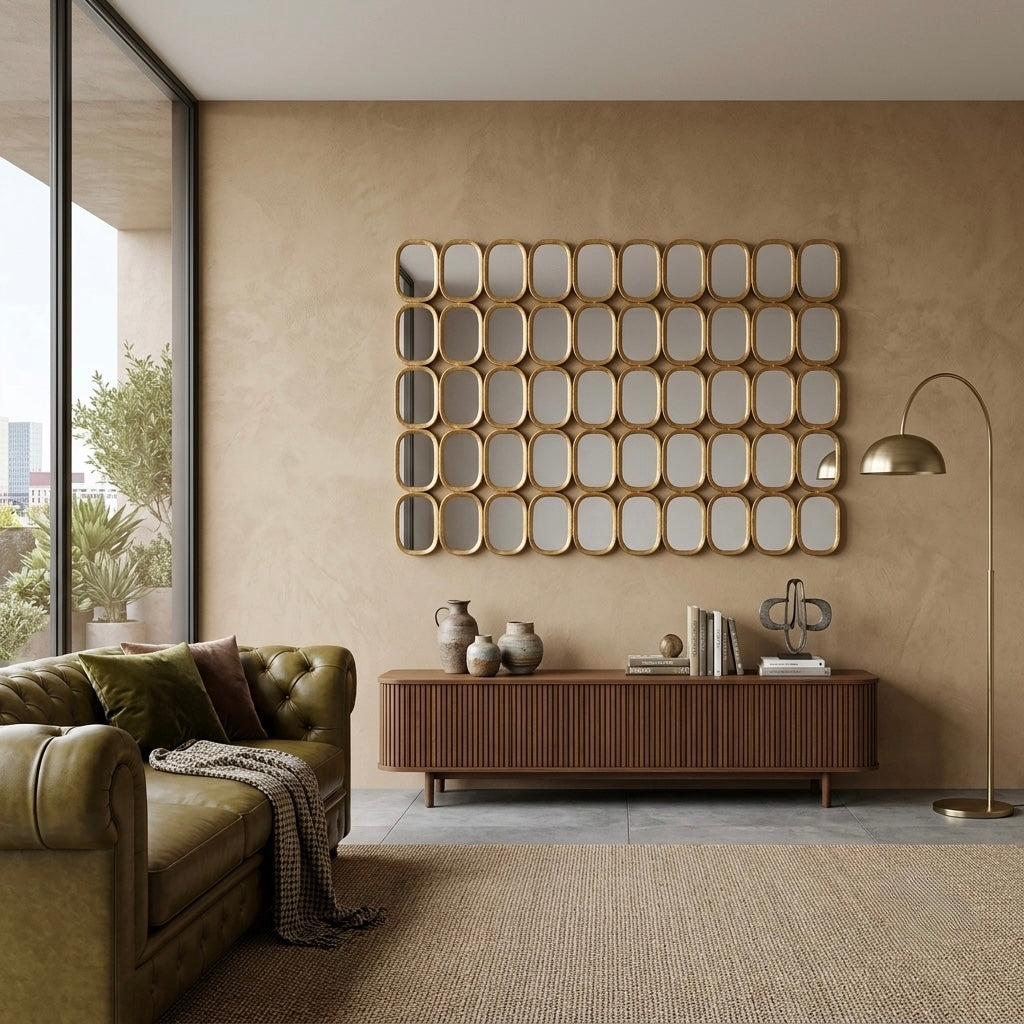 Eva Designspiegel – 140x105 cm – Goud