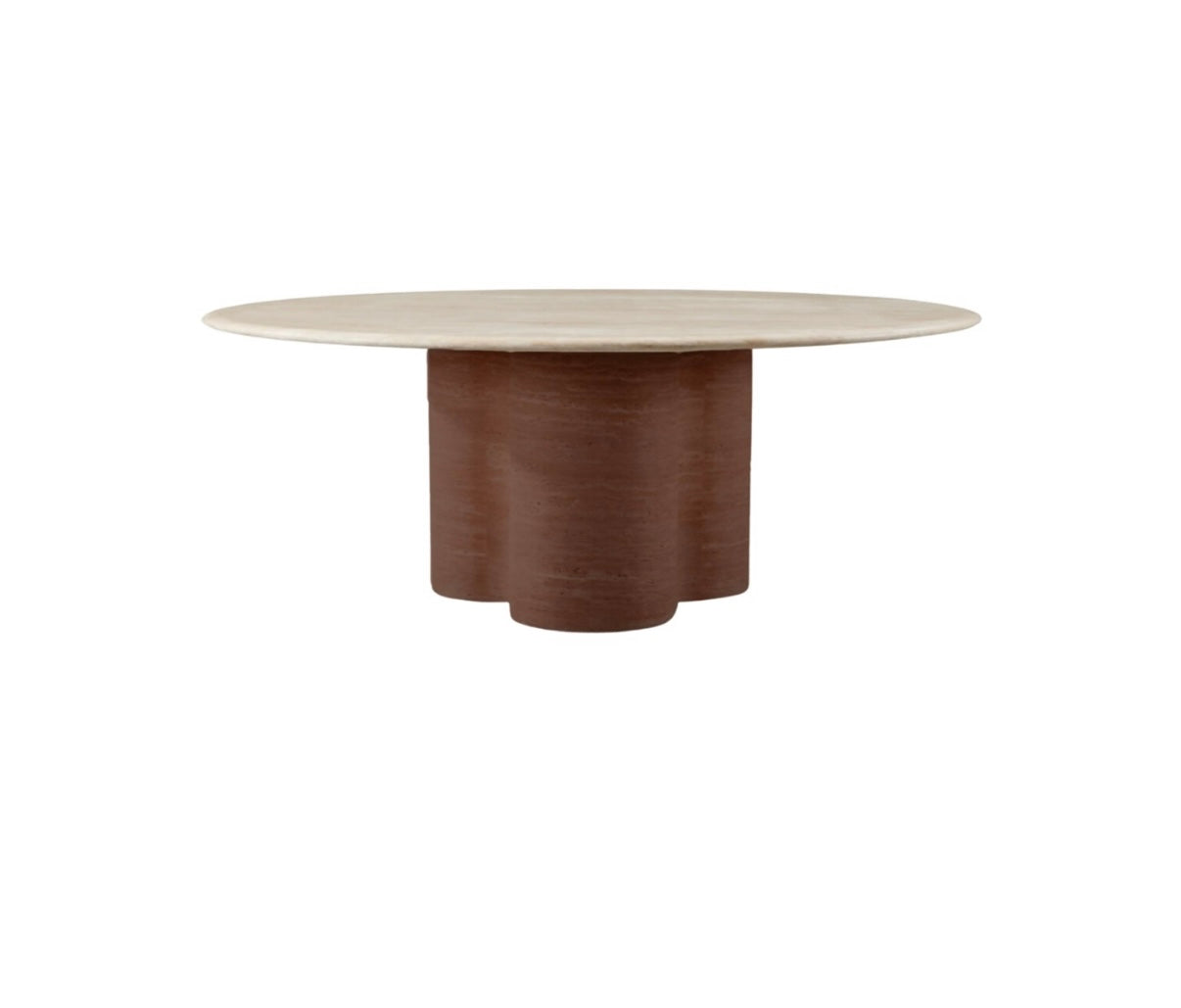 OSLO BROWN CT 110 Ø FLINTSTONE FAUX MARBLE TOP