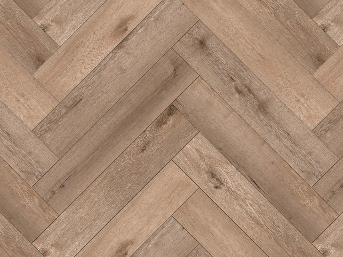 GR-504-HB / Melange Oak Visgraat PVC Click