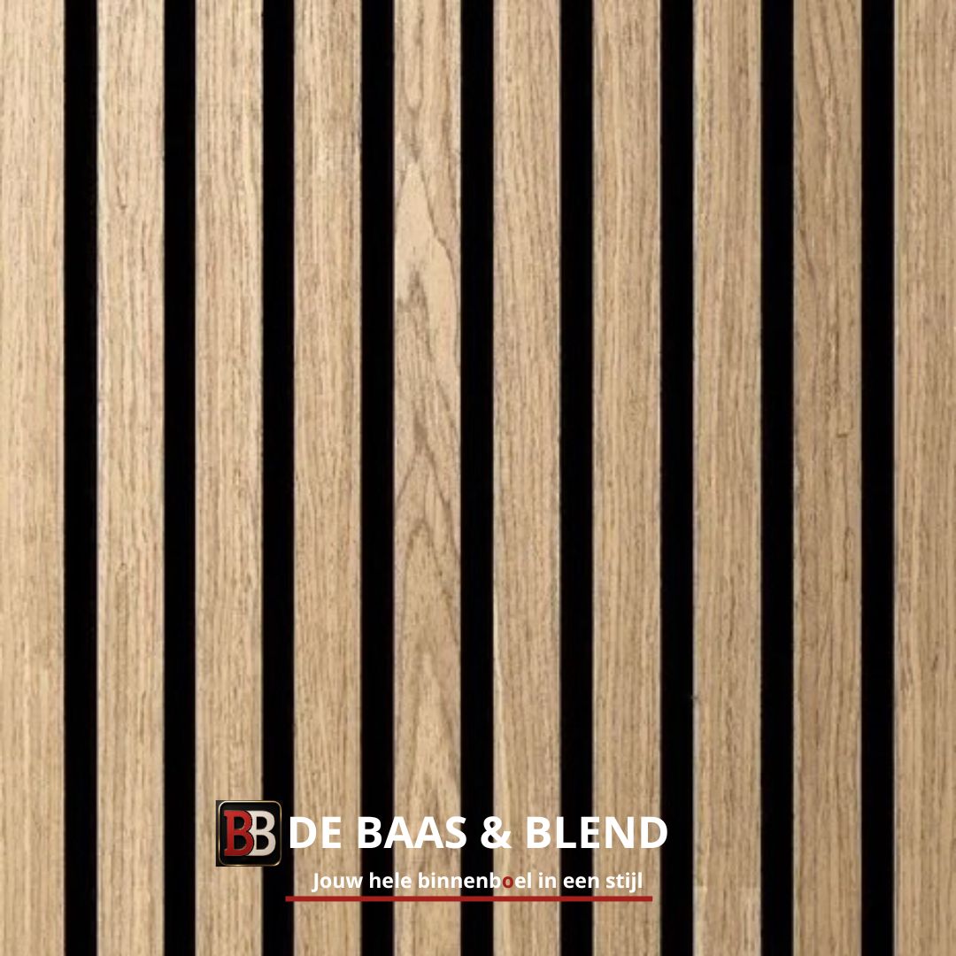 Oppio €36 PER PANEEL - 260x60 cm NEW WALNOOT Eiken akoestische wand panelen lattenwand met Vilt