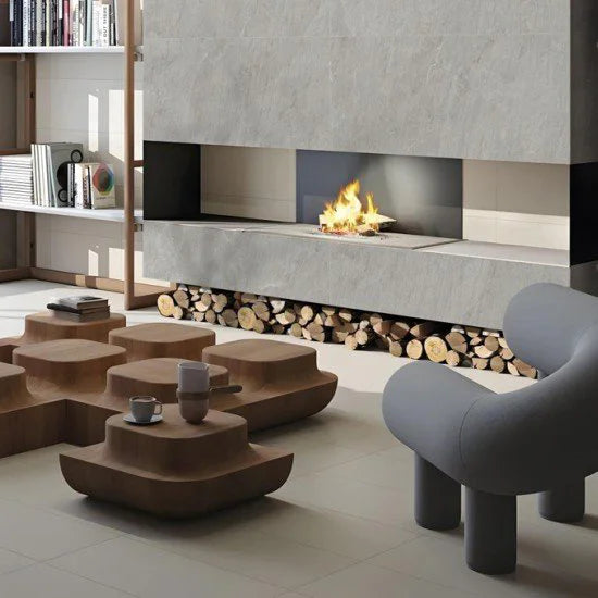 MUOZO - ALPINE GREY 60x120 Flexibele Wandpanelen - Brandvertragend & Flexibel