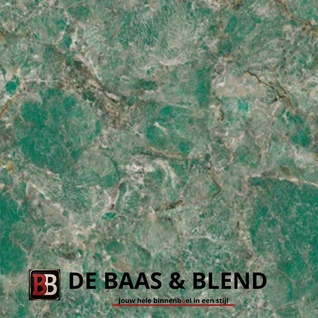 €55 Luxe PVC Wandpaneel Onyx Green – 120x280 cm – Hoogglans Marmerlook