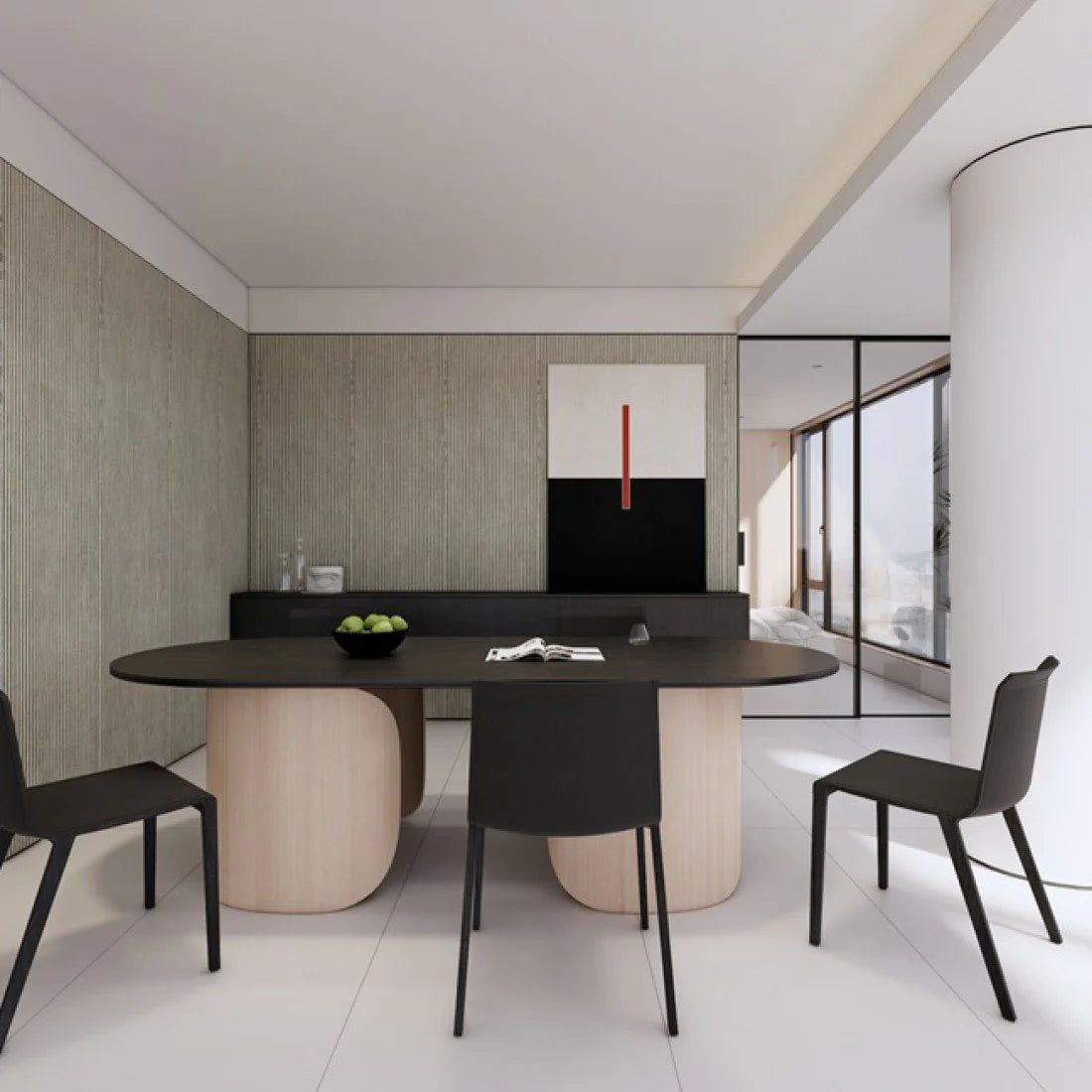 MUOZO - Roman Columns SAND 60x280 Flexibele Wandpanelen - Brandvertragend & Flexibel