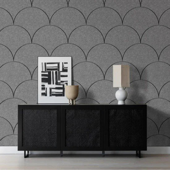 Oppio OPPIO Viltpaneel Licht Grijs - SCHRUB - 280x56 cm - Brandvertragend & Geluiddempend