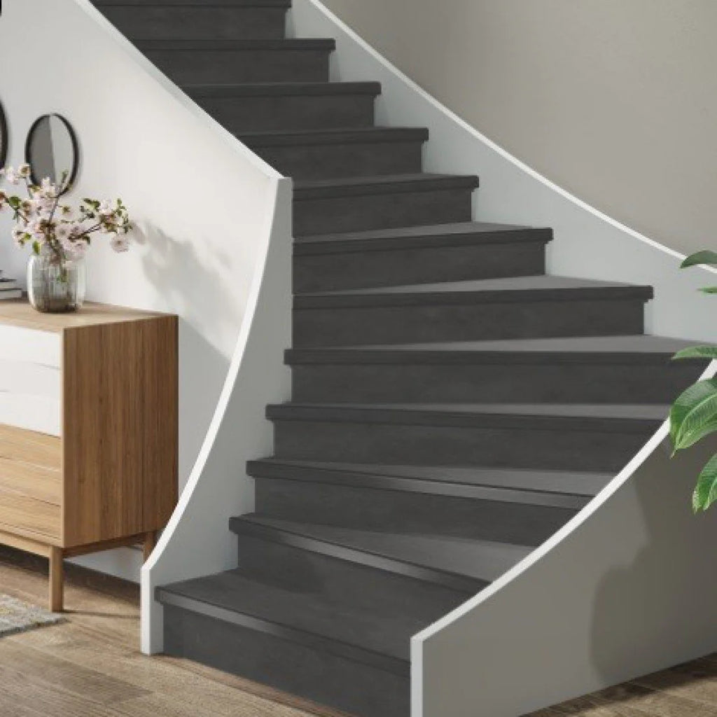 TRAPRENOVATIE SET VICTORIA Antraciet / PVC ( SET Ten behoeve van 4 TRAPTREDES + PROFIELEN)