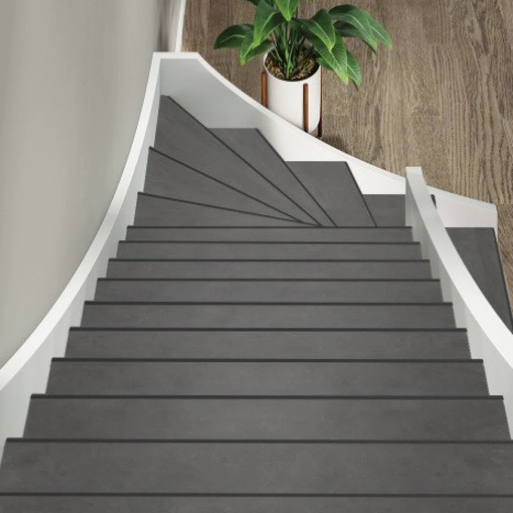 TRAPRENOVATIE SET VICTORIA Antraciet / PVC ( SET Ten behoeve van 4 TRAPTREDES + PROFIELEN)