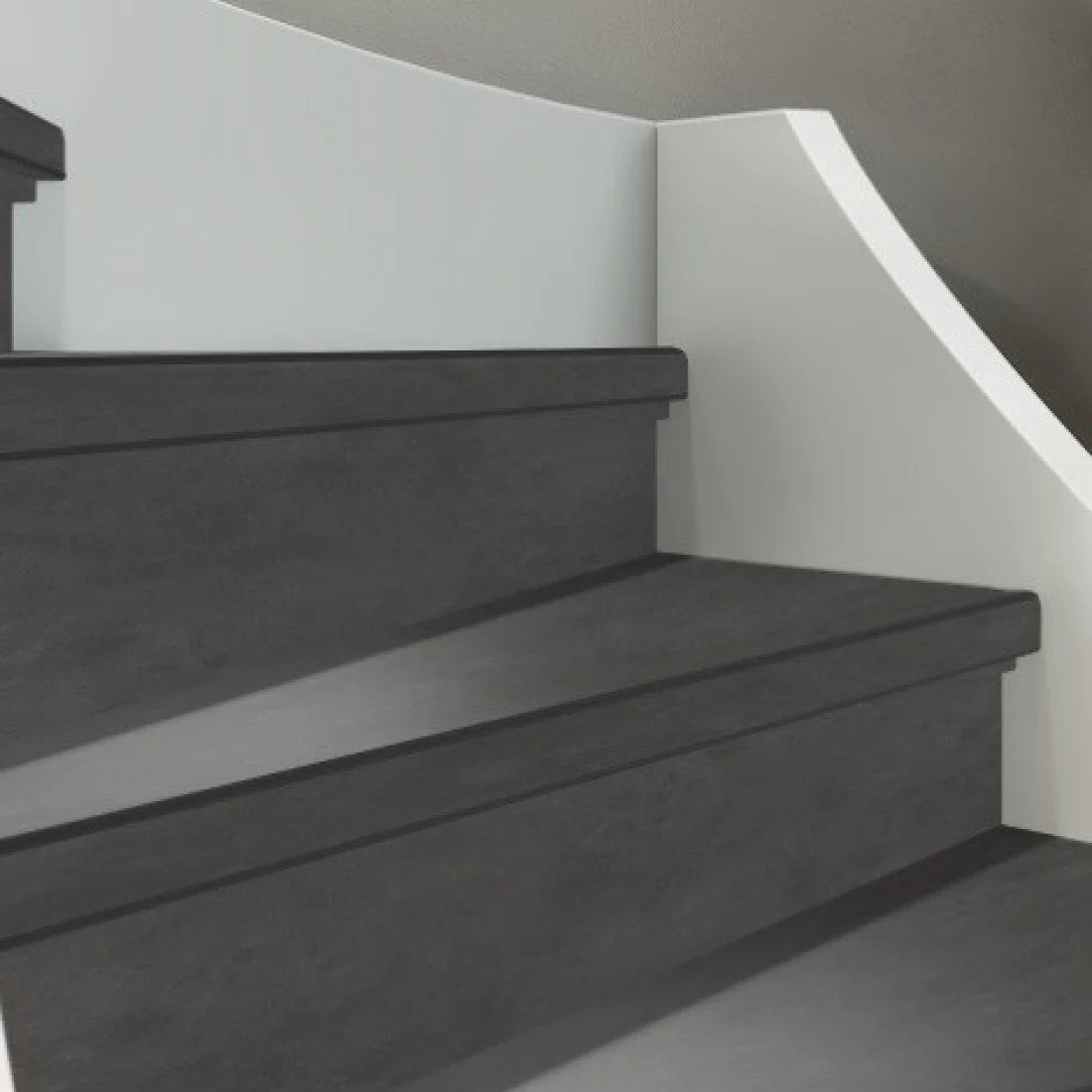 TRAPRENOVATIE SET VICTORIA Antraciet / PVC ( SET Ten behoeve van 4 TRAPTREDES + PROFIELEN)