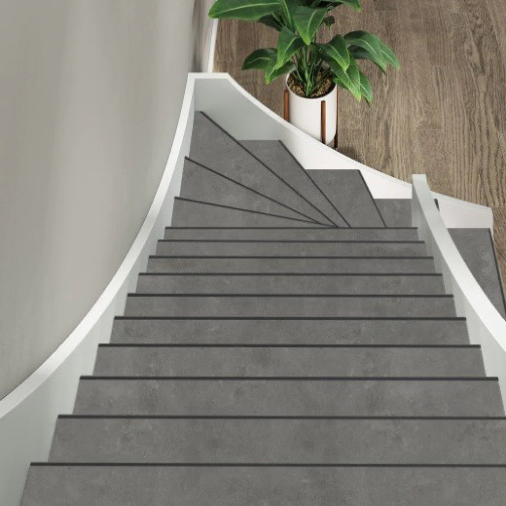 TRAPRENOVATIE SET VICTORIA Grey / PVC ( SET Ten behoeve van 4 TRAPTREDES + PROFIELEN)