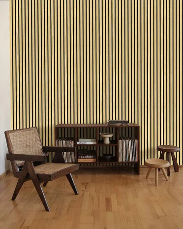 Oppio €36 PER PANEEL - 260x60 cm LICHT Eiken BEIGE akoestische wand panelen lattenwand met Vilt