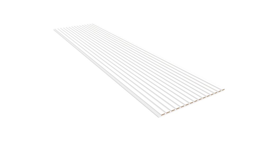 Oppio €36 PER PANEEL - 260x60 cm Wit Akoestische wand panelen lattenwand met Witte Vilt