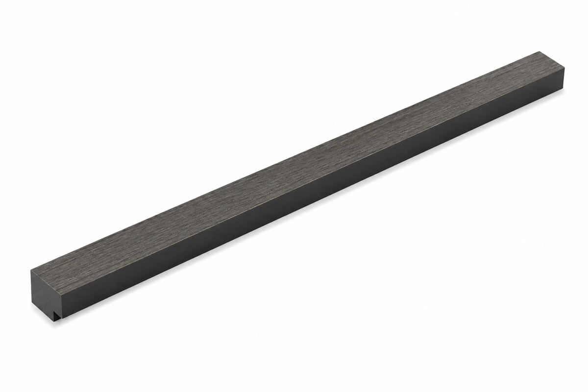 Eindlat Lattenwand kleur: Eiken Zwart 260x2,7x2,1