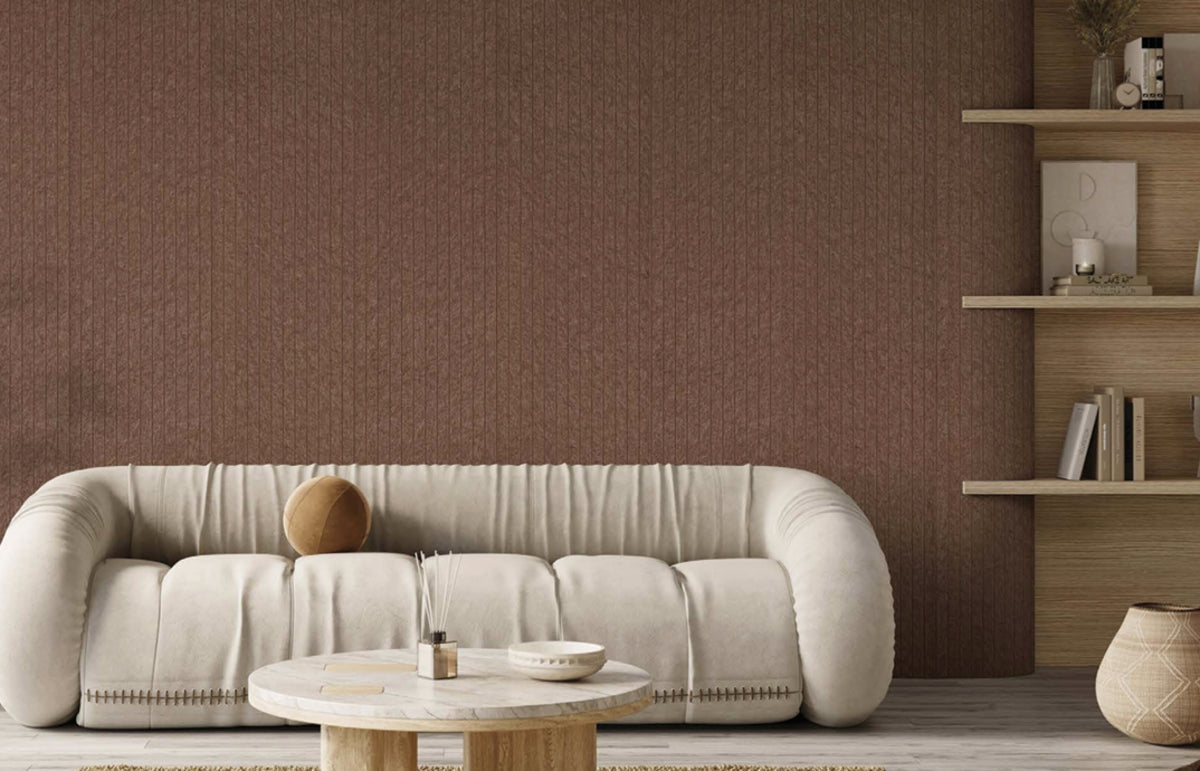 €40,- Oppio ELLA Viltpaneel TERRA - JAPANDI - 260x52 cm - Brandvertragend & Geluiddempend