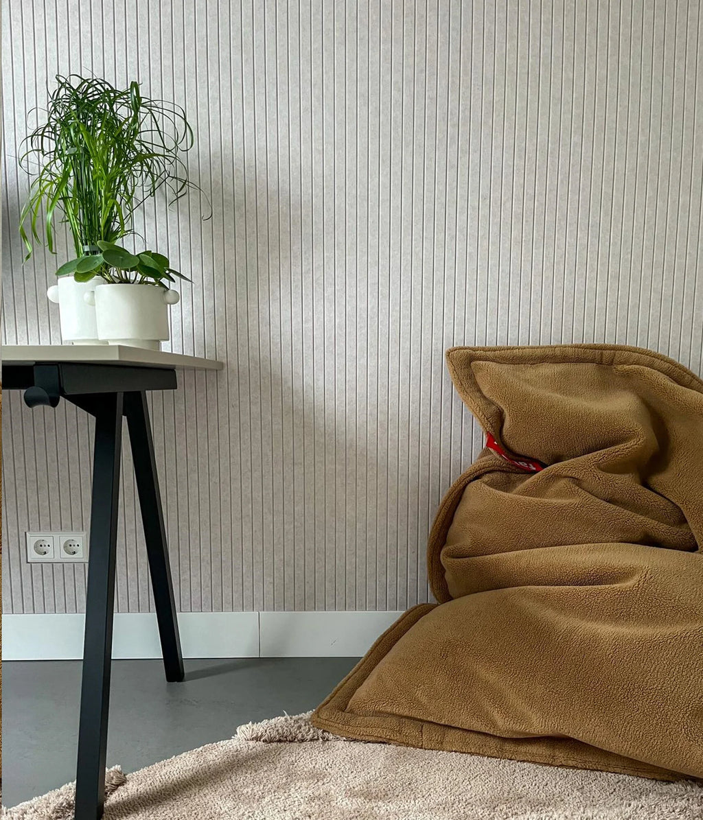 €40,- Oppio OPPIO Viltpaneel Beige JAPANDI - 280x60 cm - Brandvertragend & Geluiddempend