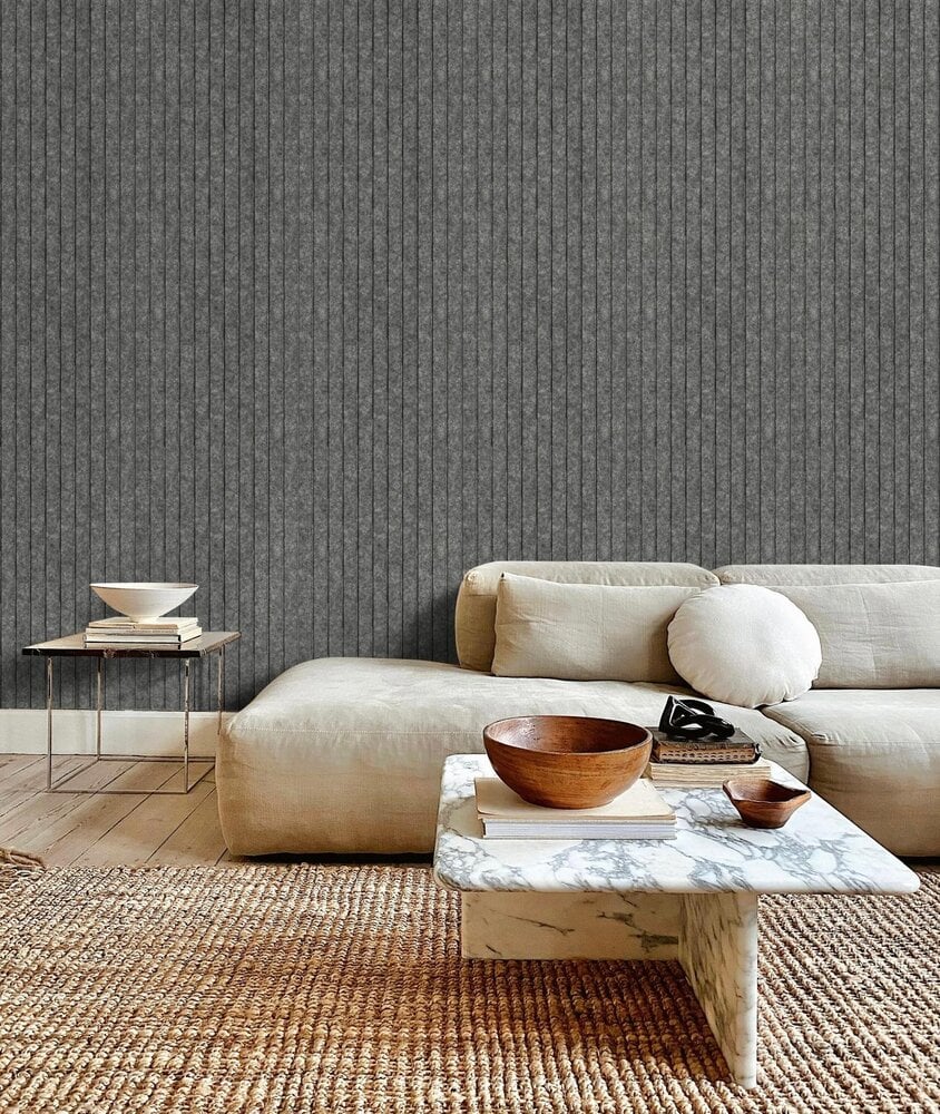 OPPIO Viltpaneel Grijs - JAPANDI - 60x280 cm - Brandvertragend & Geluiddempend