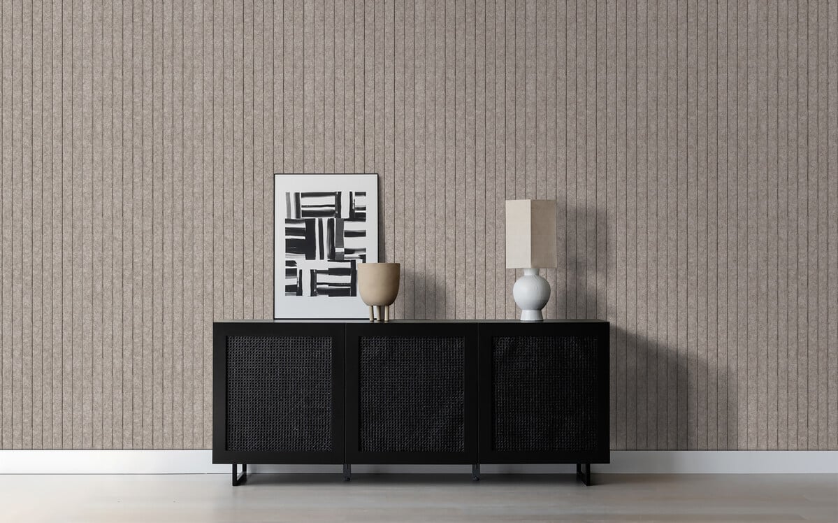 Oppio OPPIO Viltpaneel TAUPE - JAPANDI - 280x60 cm - Brandvertragend & Geluiddempend