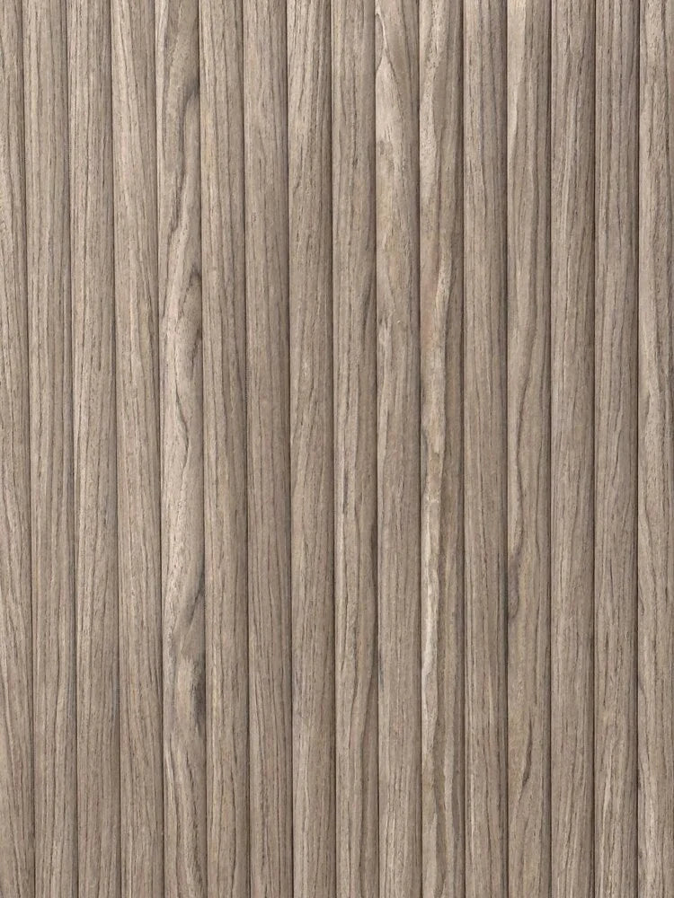 € 67.-RONDE LATTEN - WALNOOT Eiken akoestische wand panelen lattenwand met Vilt